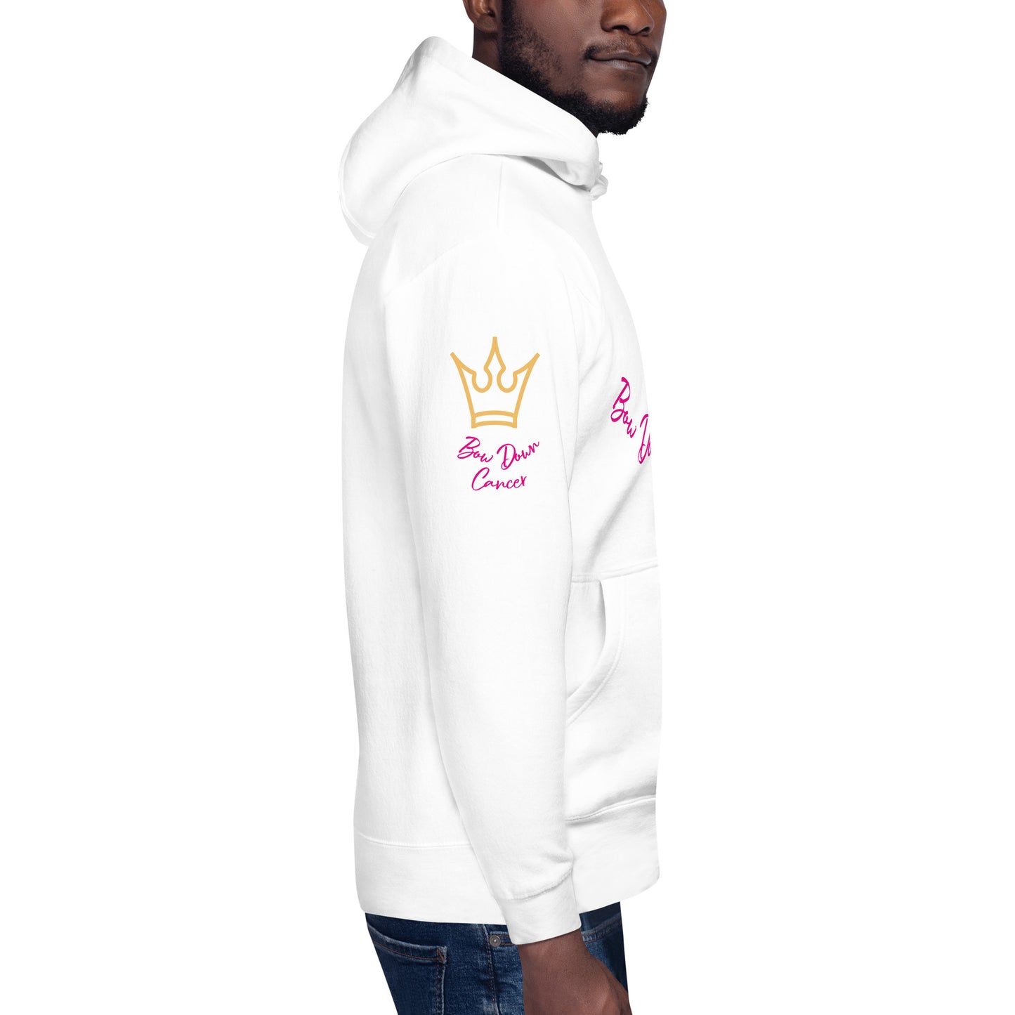 QC Bow Down Cancer Unisex Pullover Hoodie -HOT ITEM!