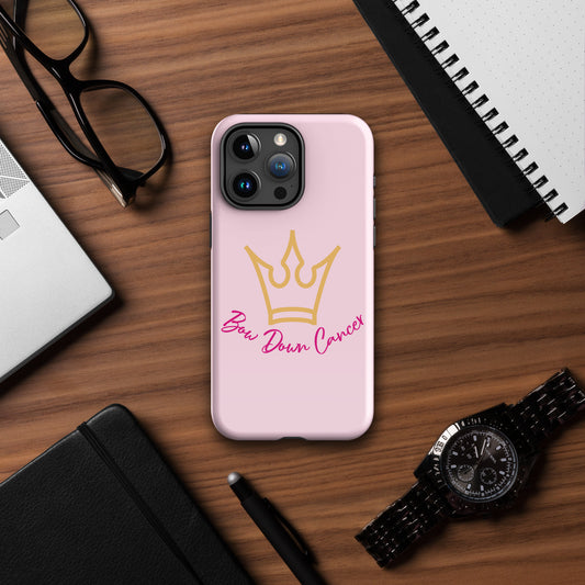 QC Bow Down Cancer Royal Pink I-Phone Case-HOT ITEM!