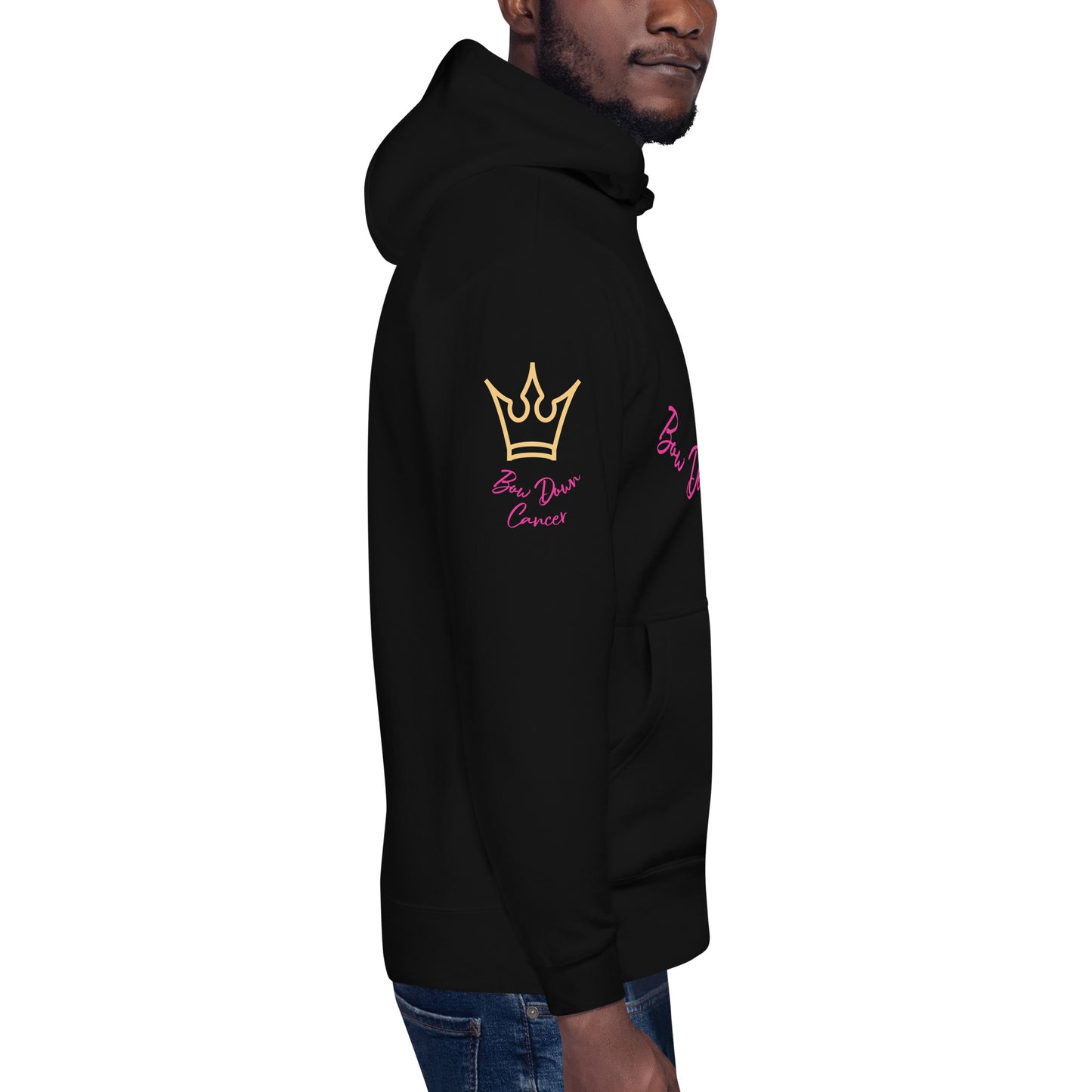 QC Bow Down Cancer Unisex Pullover Hoodie -HOT ITEM!