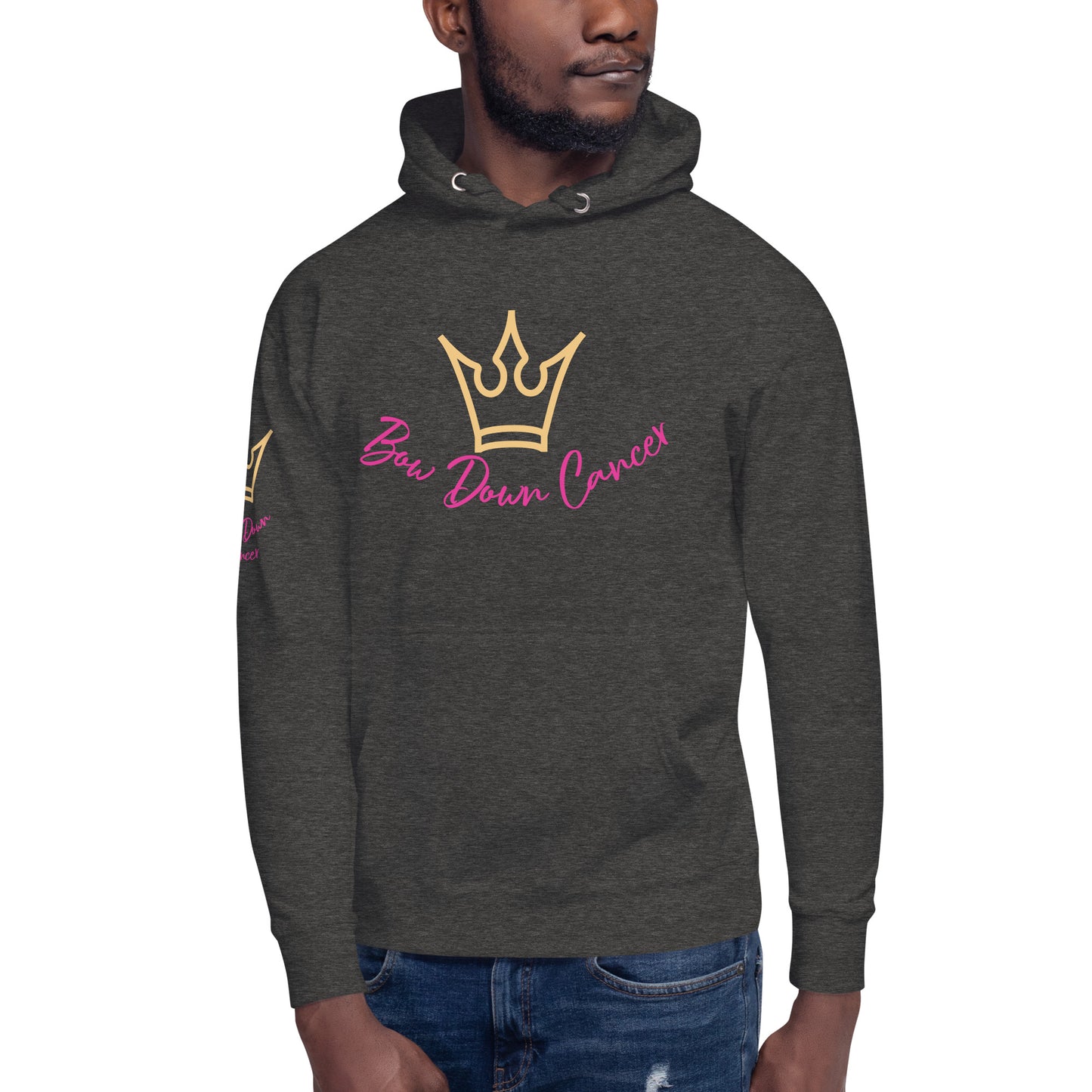 QC Bow Down Cancer Unisex Pullover Hoodie -HOT ITEM!