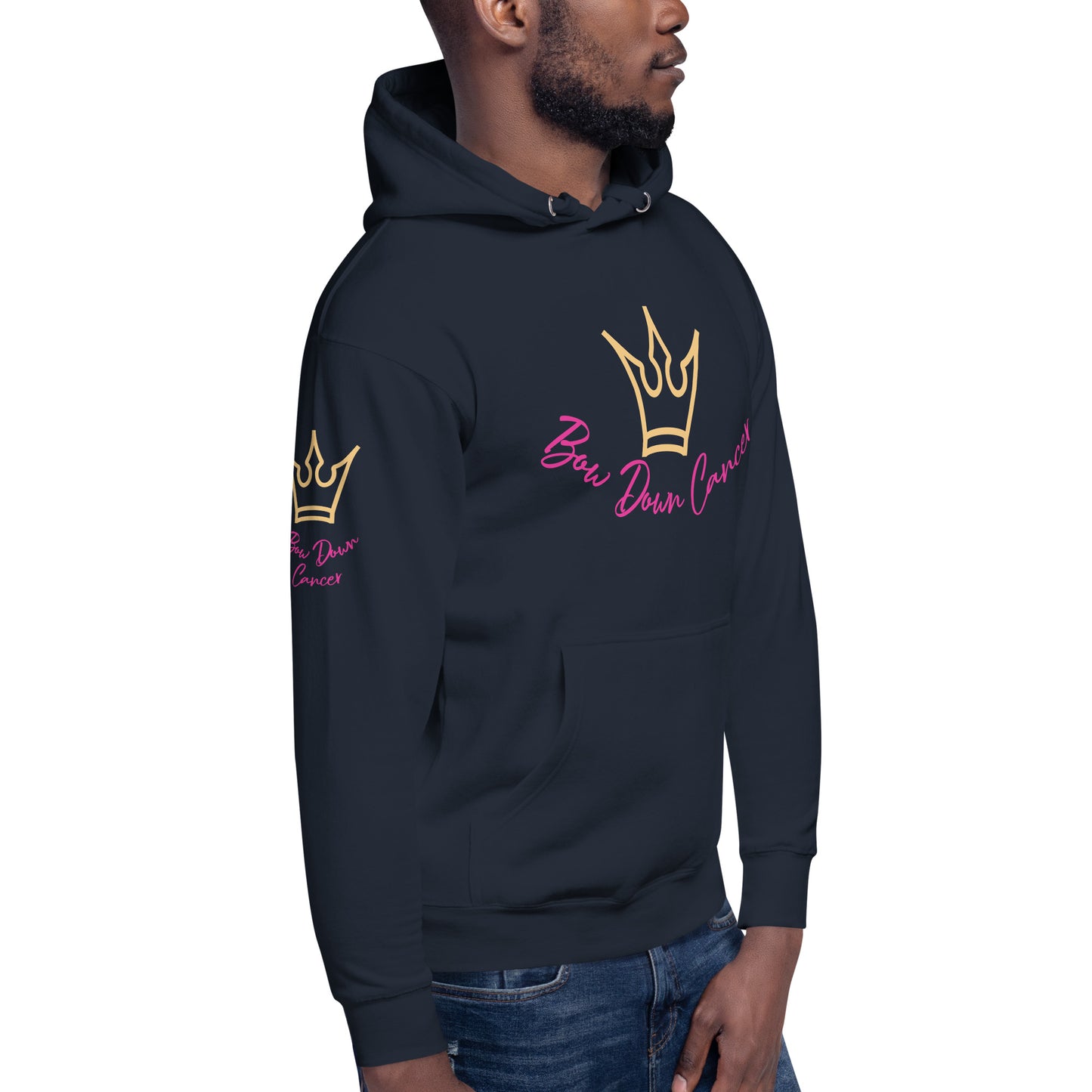 QC Bow Down Cancer Unisex Pullover Hoodie -HOT ITEM!